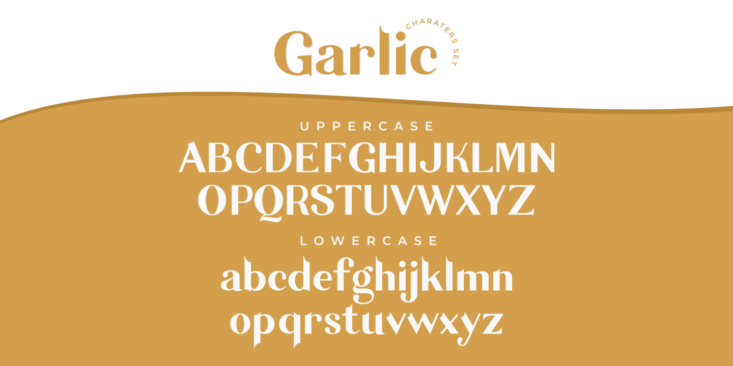 Beispiel einer Garlic Regular-Schriftart
